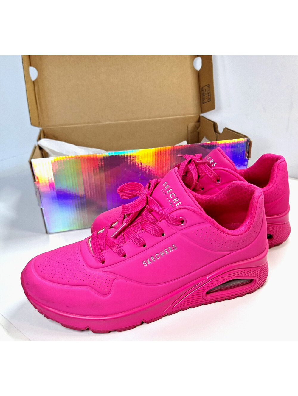 Skechers Uno Night Shades Air-Cooled Sneakers Bright Funky Dopamine Barbiecore